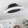 Piraeus ventilatore da soffitto LED Nero, 1-Luce, Telecomando