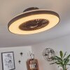 Qualiano ventilatore da soffitto LED Nero, Bianco, 1-Luce, Telecomando