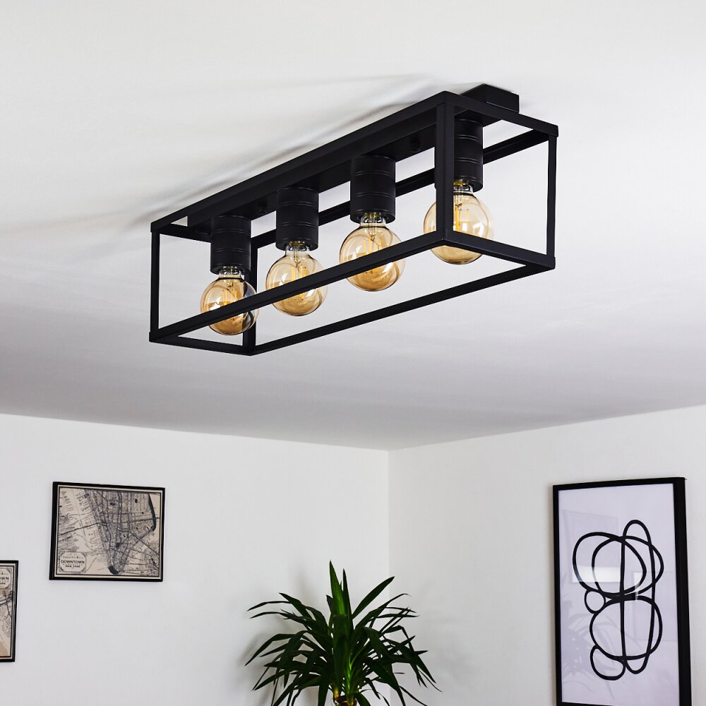 Salla Plafoniera Nero, 4-Luci