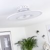 Marmorta ventilatore da soffitto LED Bianco, 1-Luce, Telecomando