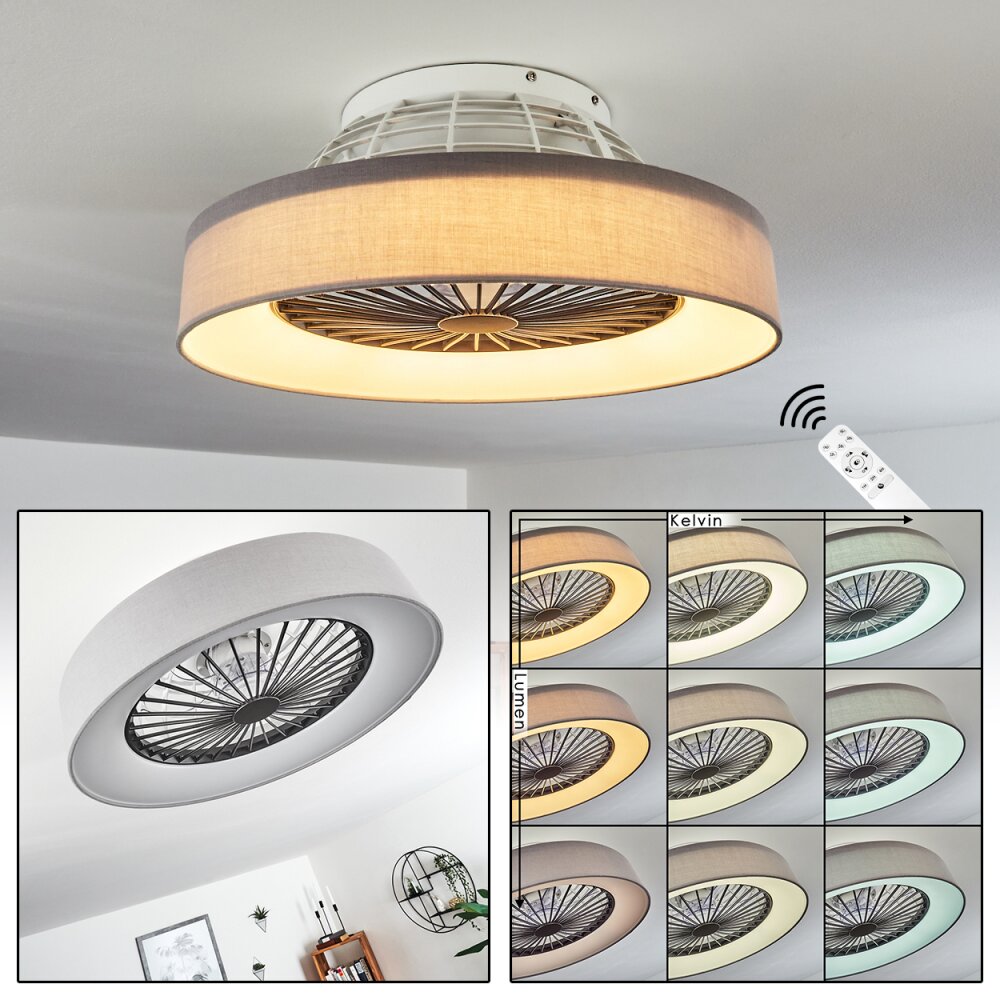 Moli ventilatore da soffitto LED Grigio, Bianco H3416617