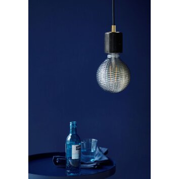 Nordlux SIV Lampadario a sospensione Ottone, Nero, Bianco, 1-Luce