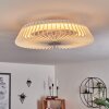 Rivarotta ventilatore da soffitto LED Bianco, 1-Luce, Telecomando