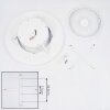 Penon ventilatore da soffitto LED Bianco, 1-Luce, Telecomando