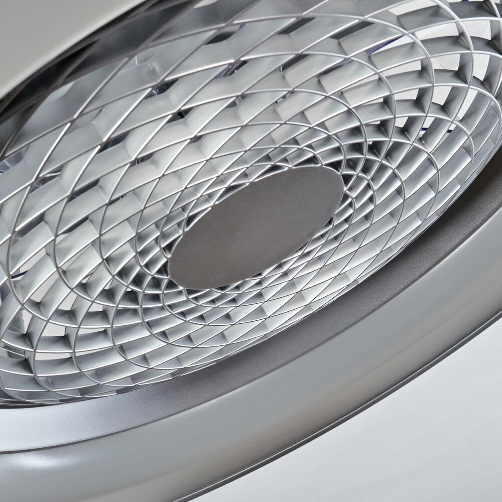 Penon ventilatore da soffitto LED Argento, 1-Luce, Telecomando