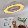 Penon ventilatore da soffitto LED Argento, 1-Luce, Telecomando