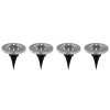 Globo Set di 4 lampade solari LED Acciaio inox, 8-Luci