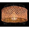 Globo GINA Plafoniera Legno scuro, Nero, 1-Luce