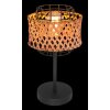 Globo GINA Lampada da tavolo Legno scuro, Nero, 1-Luce