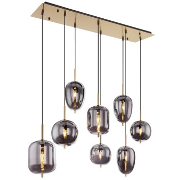 Globo BLACKY Lampadario a sospensione Ottone, 8-Luci