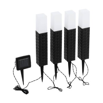 Eglo STEP Set di 5 lampade solari LED Marrone, Nero, 4-Luci