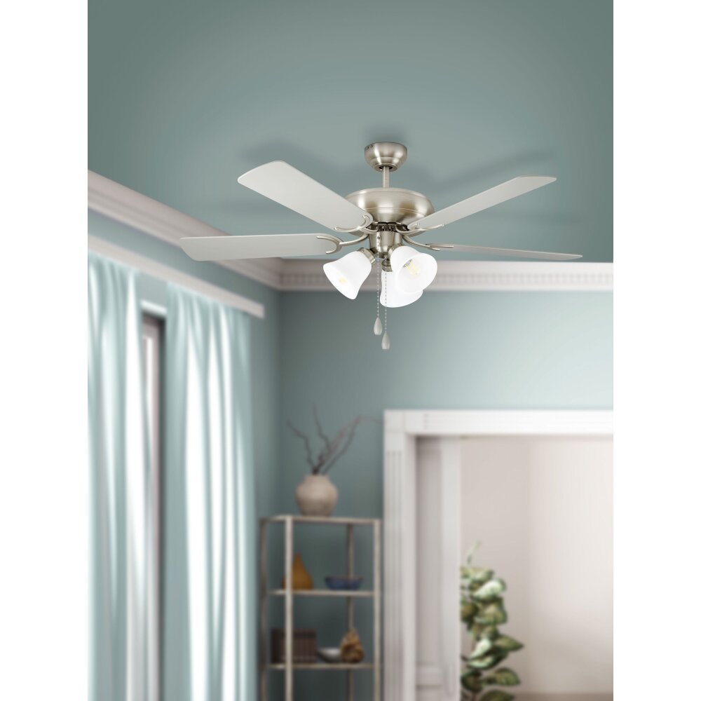 Eglo LAS PALMAS ventilatore da soffitto Nichel opaco, 3-Luci main product photo