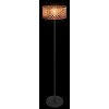 Globo GINA Lampada da terra Legno scuro, Nero, 1-Luce
