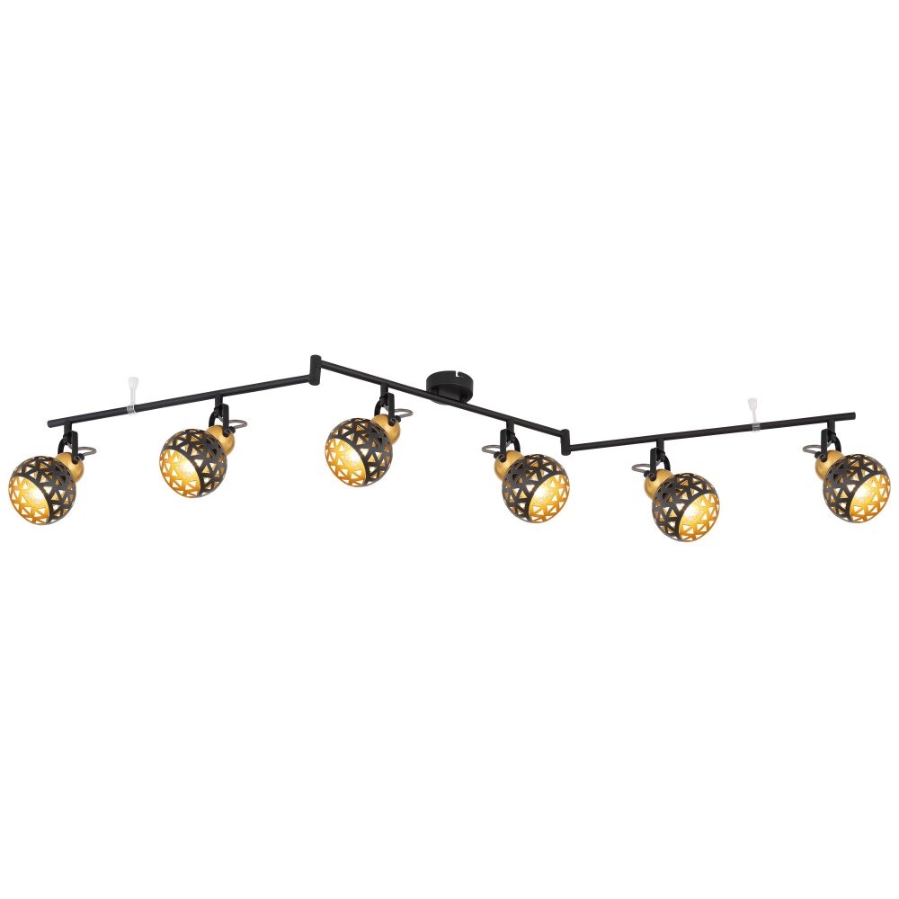 Globo SARRA Plafoniera Nero, 6-Luci main product photo