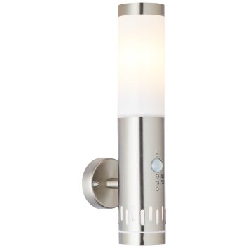 Brilliant Leigh Applique da esterno Argento, 1-Luce, Sensori di movimento Brilliant Leigh Applique da esterno Argento, 1-Luce, Sensori di movimento