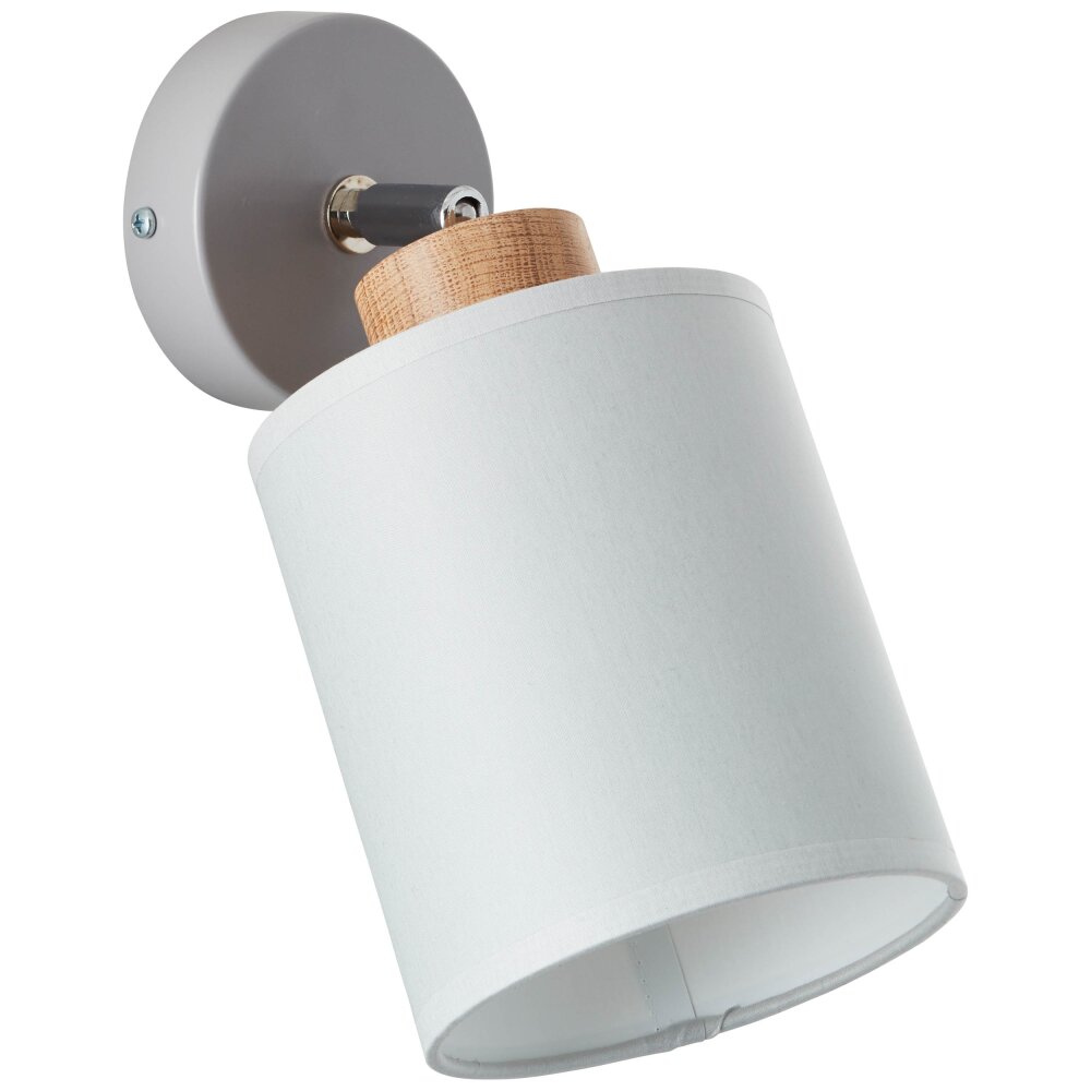 Brilliant Vonnie Applique Grigio, Legno chiaro, 1-Luce