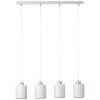 Brilliant Vonnie Lampada a Sospensione Grigio, Legno chiaro, 4-Luci