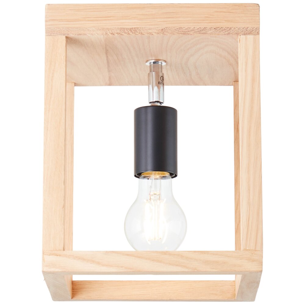 Brilliant Nerea Plafoniera Legno chiaro, Nero, 1-Luce