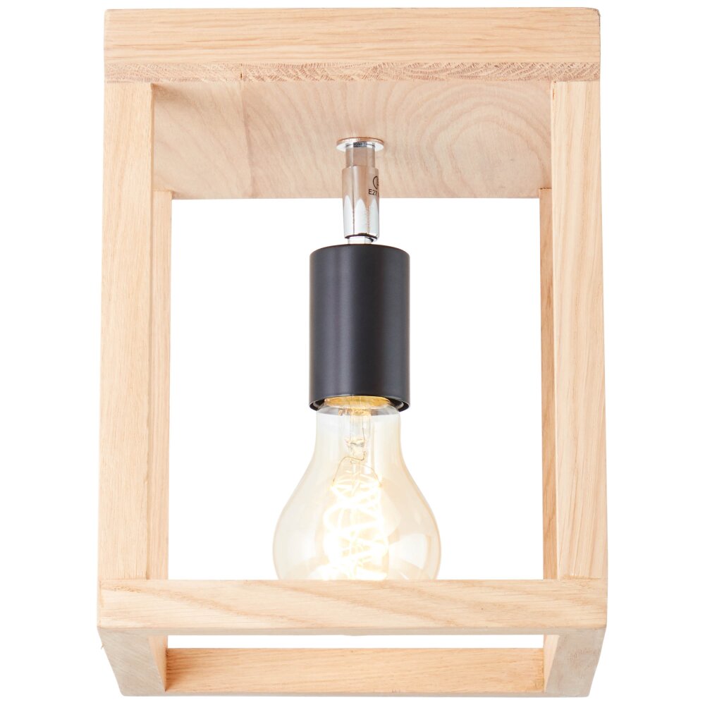 Brilliant Nerea Plafoniera Legno chiaro, Nero, 1-Luce