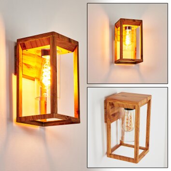 Leset Applique da esterno Marrone, Aspetto del legno, 1-Luce