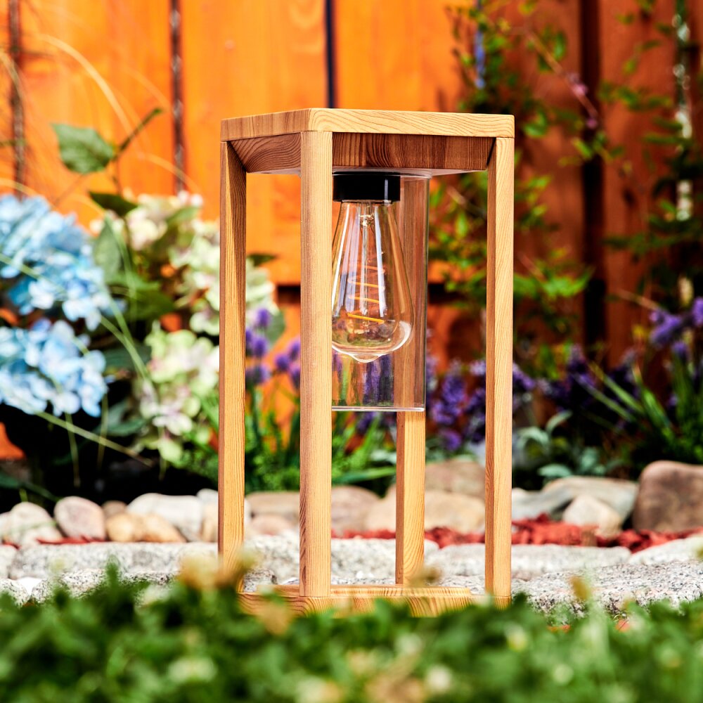 Leset Lampada con piedistallo Marrone, Aspetto del legno, 1-Luce