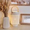 Forrnes Lampada da tavolo Beige, Bianco, 1-Luce