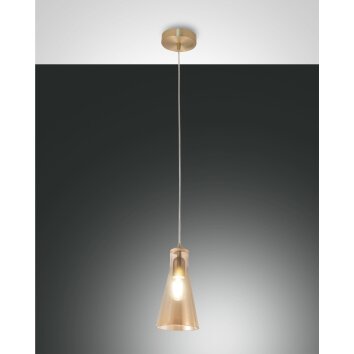 Fabas Luce Dafne Lampada a Sospensione Ottone, 1-Luce