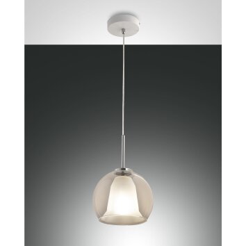 Fabas Luce Bretagna Lampada a Sospensione Bianco, 1-Luce