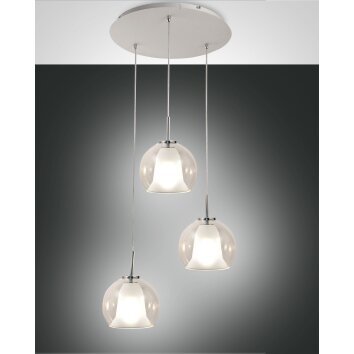 Fabas Luce Bretagna Lampada a Sospensione Bianco, 3-Luci