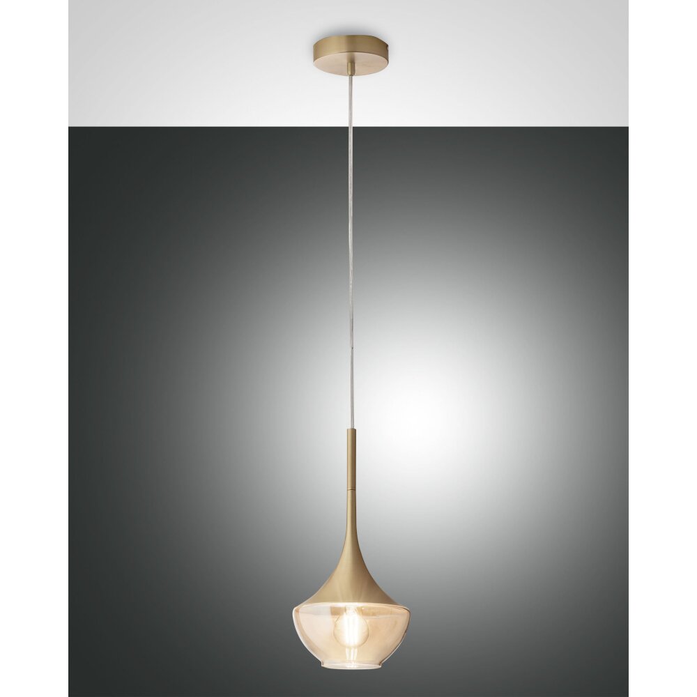 Fabas Luce Apollo Lampada a Sospensione Ottone, 1-Luce main product photo