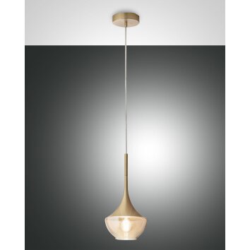 Fabas Luce Apollo Lampada a Sospensione Ottone, 1-Luce