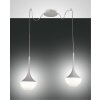 Fabas Luce Apollo Lampada a Sospensione Bianco, 2-Luci