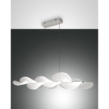 Fabas Luce Sylvie Lampada a Sospensione LED Bianco, 1-Luce