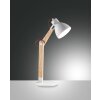 Fabas Luce Sveva Lampada da tavolo Legno chiaro, Bianco, 1-Luce