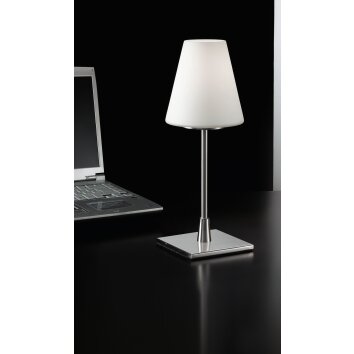 Fabas Luce Lucy big Lampada da tavolo Nichel opaco, 1-Luce