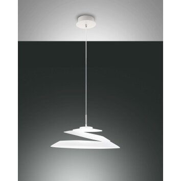 Fabas Luce Aragon Lampada a Sospensione LED Bianco, 1-Luce