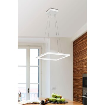 Fabas Luce Bard Lampada a Sospensione LED Bianco, 1-Luce