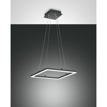 Fabas Luce Bard Lampada a Sospensione LED Antracite, 1-Luce