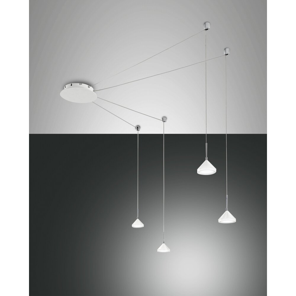 Fabas Luce Isabella Lampada a Sospensione LED Cromo, Bianco, 1-Luce main product photo