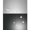 Fabas Luce Isabella Lampada a Sospensione LED Cromo, Bianco, 1-Luce