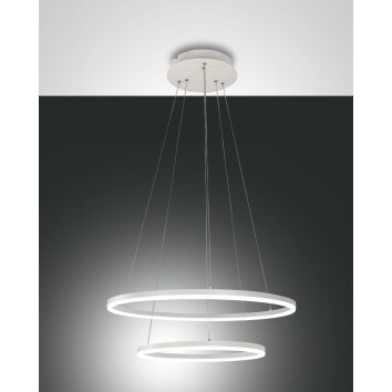 Fabas Luce Giotto Lampada a Sospensione LED Bianco, 1-Luce