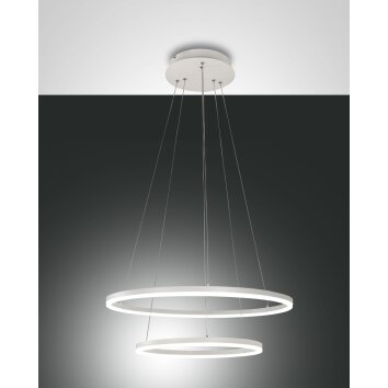 Fabas Luce Giotto Lampada a Sospensione LED Bianco, 1-Luce