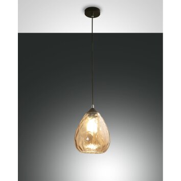 Fabas Luce Gisella Lampada a Sospensione Nero, 1-Luce