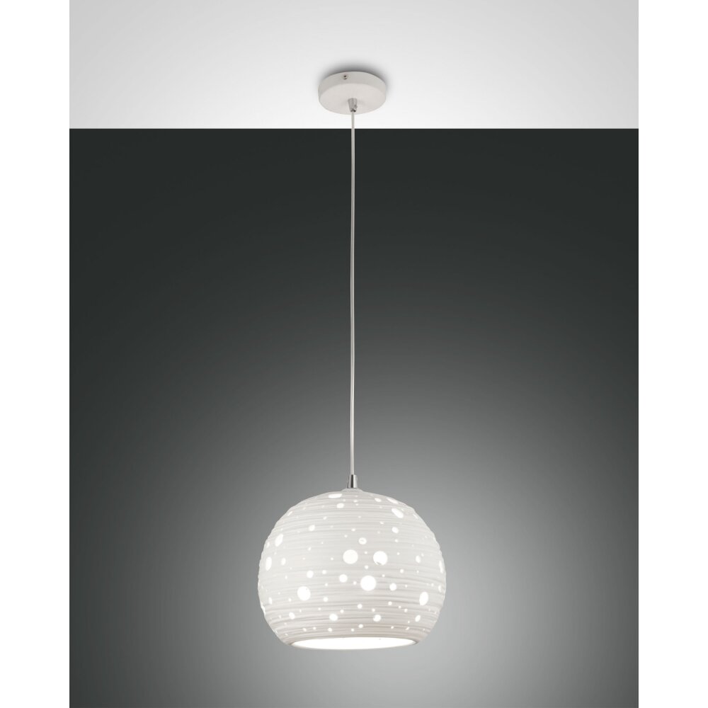 Fabas Luce Corvara Lampada a Sospensione Bianco, 1-Luce main product photo