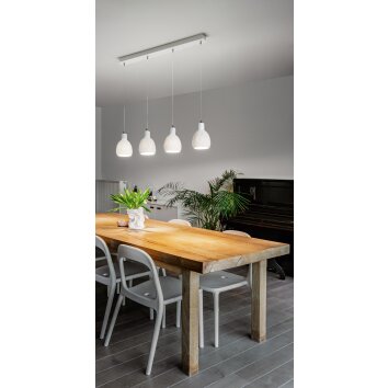 Fabas Luce Marina Lampada a Sospensione Bianco, 4-Luci