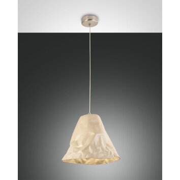 Fabas Luce Crumple Lampada a Sospensione Bianco, 1-Luce