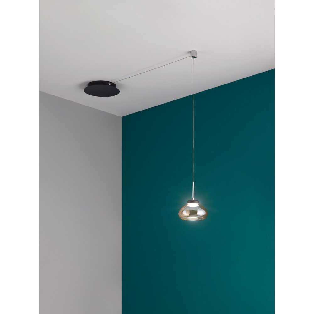 Fabas Luce Arabella Lampada a Sospensione LED Nero, 1-Luce main product photo