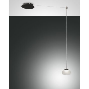 Fabas Luce Arabella Lampada a Sospensione LED Nero, 1-Luce