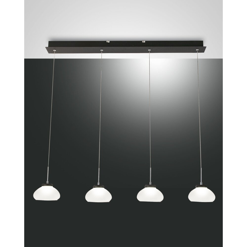 Fabas Luce Arabella Lampada a Sospensione LED Nero, 4-Luci main product photo