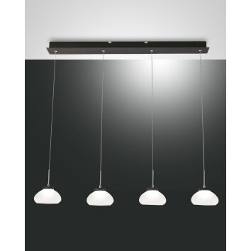 Fabas Luce Arabella Lampada a Sospensione LED Nero, 4-Luci